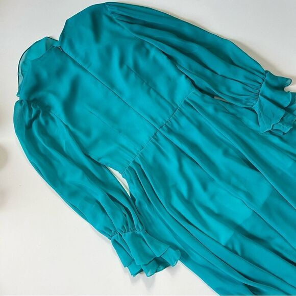 MIKAEL AGHAL Scoop Neck Midi Length Dress 0 - Picture 8 of 12